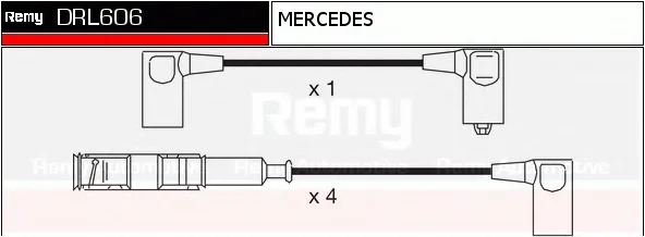 DRL606 DELCO REMY Высоковольтные провода (комплект проводов зажигания) (фото 1)