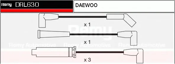 DRL630 DELCO REMY Высоковольтные провода (комплект проводов зажигания) (фото 1)