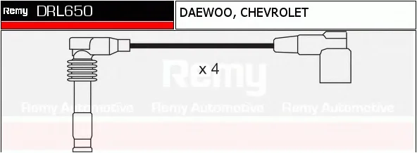DRL650 DELCO REMY Высоковольтные провода (комплект проводов зажигания) (фото 1)