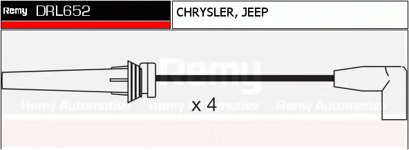 DRL652 DELCO REMY Высоковольтные провода (комплект проводов зажигания) (фото 1)