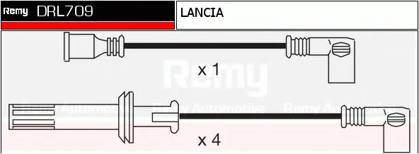 DRL709 DELCO REMY Высоковольтные провода (комплект проводов зажигания) (фото 1)