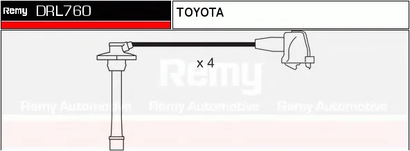 DRL760 DELCO REMY Высоковольтные провода (комплект проводов зажигания) (фото 1)