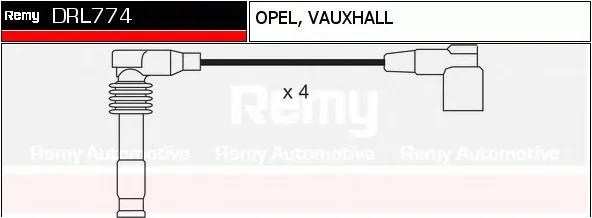 DRL774 DELCO REMY Высоковольтные провода (комплект проводов зажигания) (фото 1)