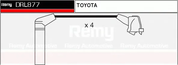 DRL877 DELCO REMY Высоковольтные провода (комплект проводов зажигания) (фото 1)