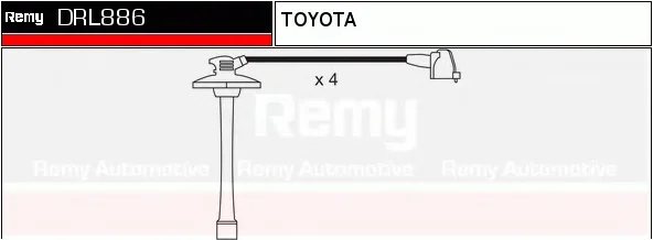 DRL886 DELCO REMY Высоковольтные провода (комплект проводов зажигания) (фото 1)