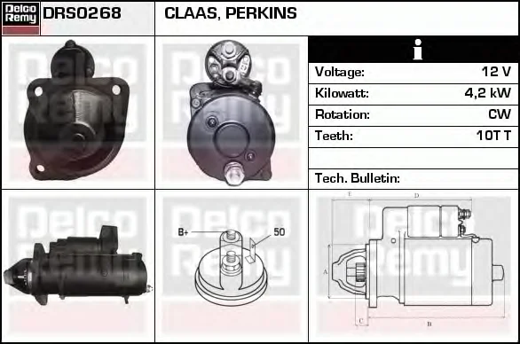 DRS0268 DELCO REMY Стартер (фото 2)