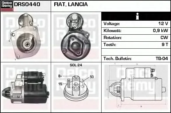 DRS0440 DELCO REMY Стартер (фото 1)