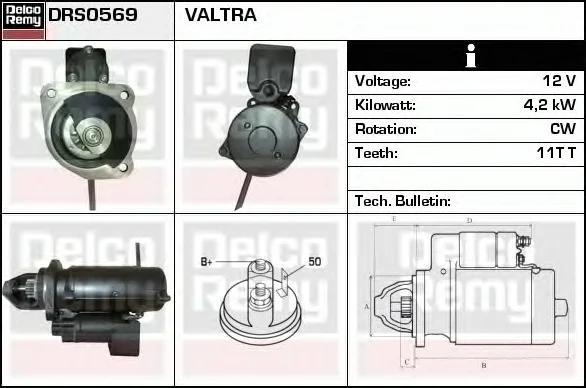 DRS0569 DELCO REMY Стартер (фото 2)