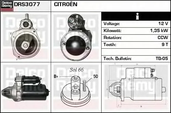 DRS3077 DELCO REMY Стартер (фото 1)