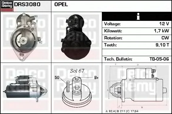 DRS3080 DELCO REMY Стартер (фото 1)