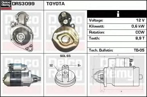DRS3099 DELCO REMY Стартер (фото 1)