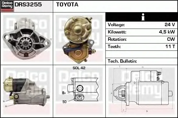 DRS3255 DELCO REMY Стартер (фото 1)