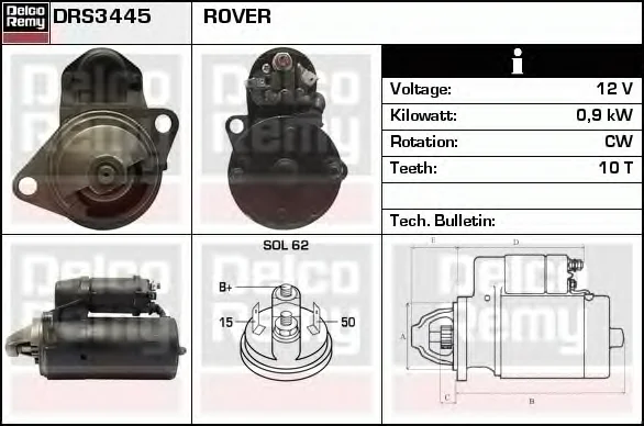 DRS3445 DELCO REMY Стартер (фото 1)