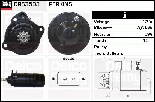 DRS3503 DELCO REMY Стартер (фото 1)