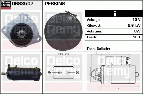 DRS3507 DELCO REMY Стартер (фото 1)