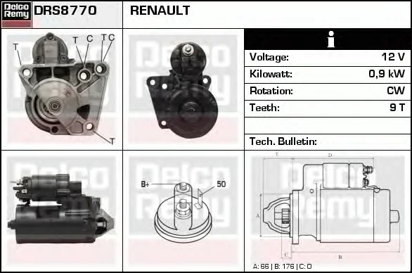 DRS8770 DELCO REMY Стартер (фото 1)