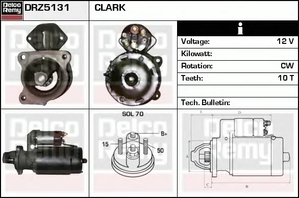 DRZ5131 DELCO REMY Стартер (фото 1)