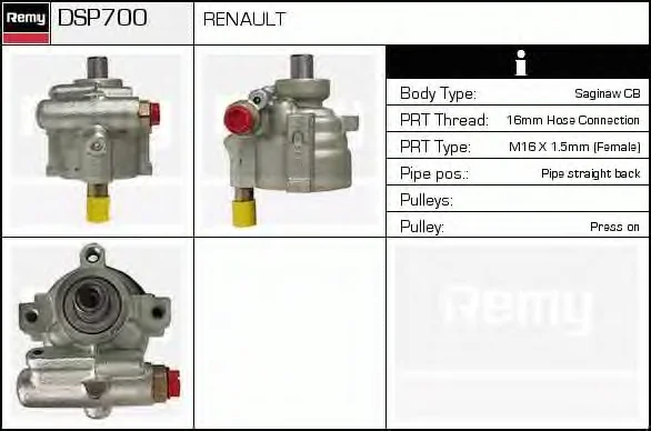 DSP700 DELCO REMY Гидроусилитель руля (насос гидроусилителя) (фото 1)