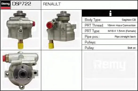 DSP722 DELCO REMY Гидроусилитель руля (насос гидроусилителя) (фото 1)