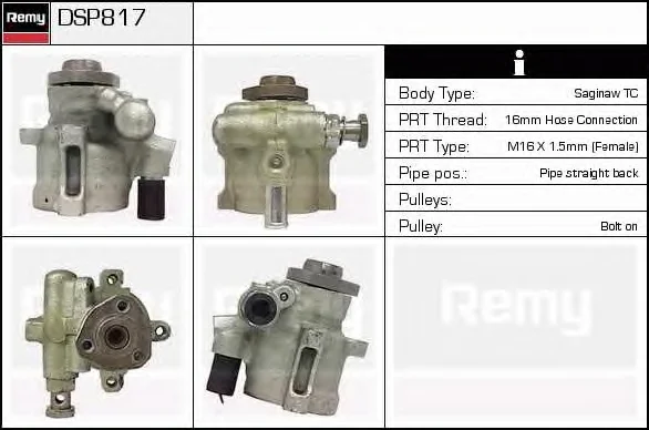 DSP817 DELCO REMY Гидроусилитель руля (насос гидроусилителя) (фото 1)