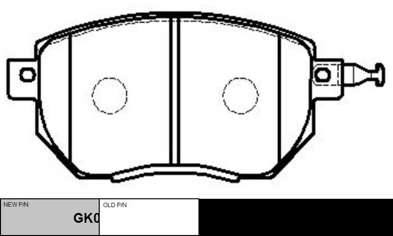 GK0735 CTR Комплект тормозных колодок, дисковый тормоз (фото 6)