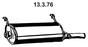 13.3.76 EBERSPÄCHER Глушитель выхлопных газов средний/конечный/задняя банка (фото 1)