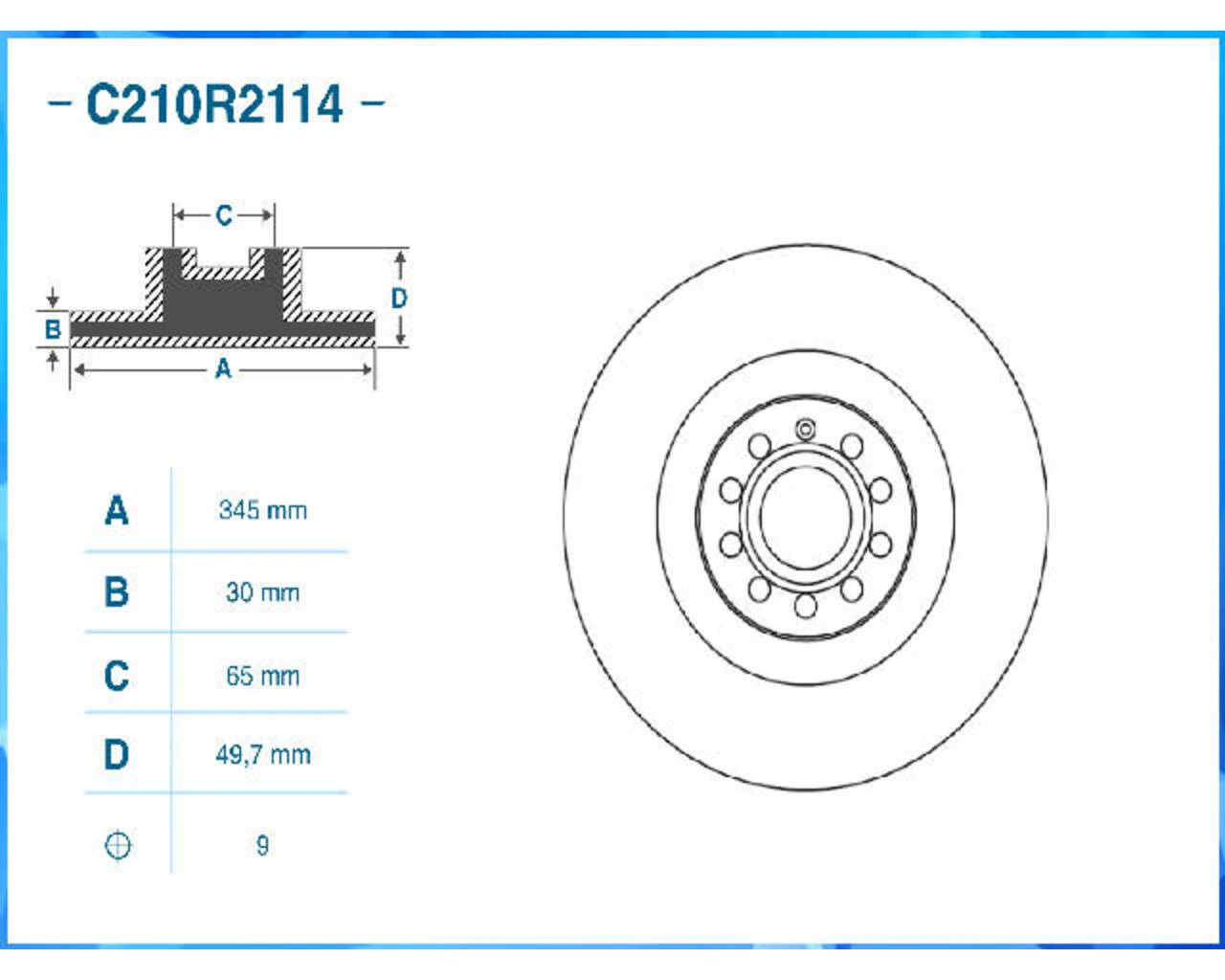 C210R2114 CWORKS Тормозной диск (фото 4)