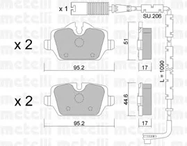 22-0641-0K METELLI Тормозные колодки (фото 1)