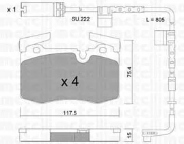 22-0829-0K METELLI Тормозные колодки (фото 1)
