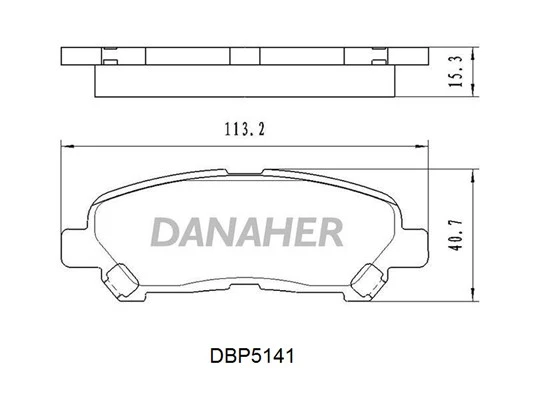 DBP5141 DANAHER Комплект тормозных колодок, дисковый тормоз (фото 2)
