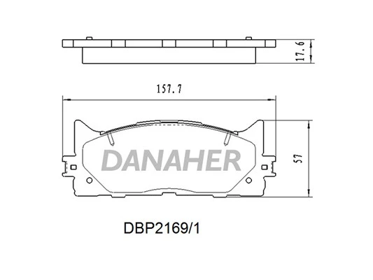 DBP2169/1 DANAHER Комплект тормозных колодок, дисковый тормоз (фото 2)