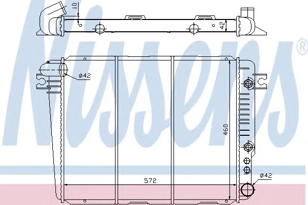 60625 NISSENS Радиатор охлаждения двигателя (фото 1)