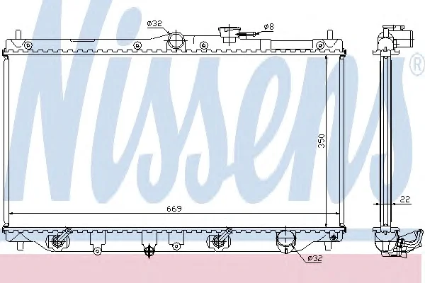 62283A NISSENS Радиатор охлаждения двигателя (фото 1)