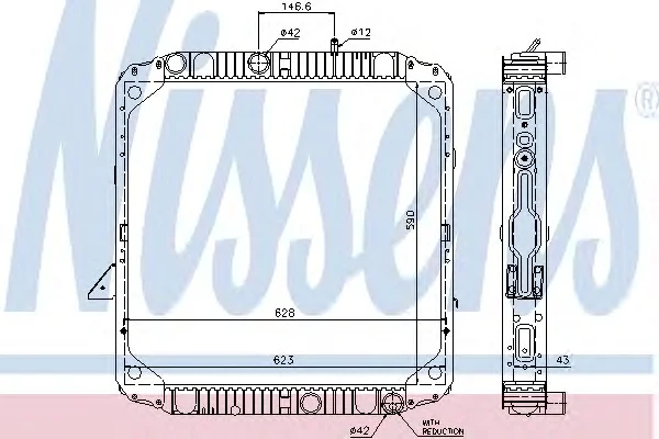 62565 NISSENS Радиатор охлаждения двигателя (фото 1)
