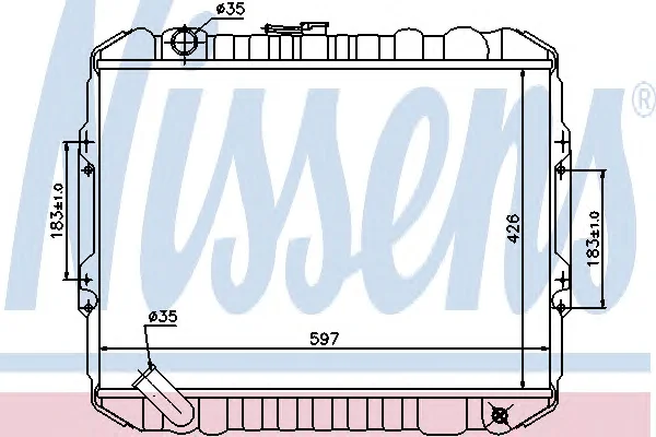62884 NISSENS Радиатор охлаждения двигателя (фото 1)
