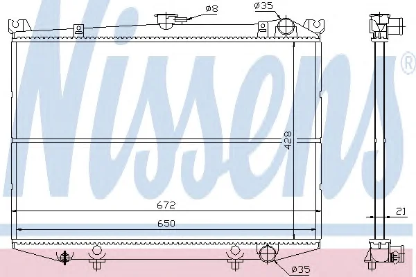 62929 NISSENS Радиатор охлаждения двигателя (фото 1)