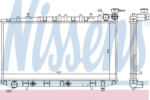 62962 NISSENS Радиатор охлаждения двигателя (фото 1)