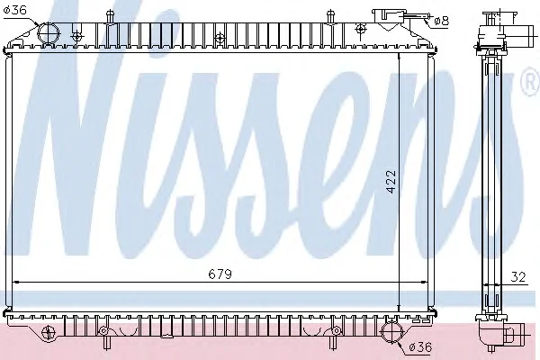 62983 NISSENS Радиатор охлаждения двигателя (фото 1)