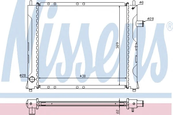 64028 NISSENS Радиатор охлаждения двигателя (фото 1)