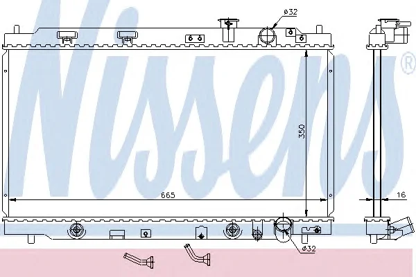 64094 NISSENS Радиатор охлаждения двигателя (фото 1)
