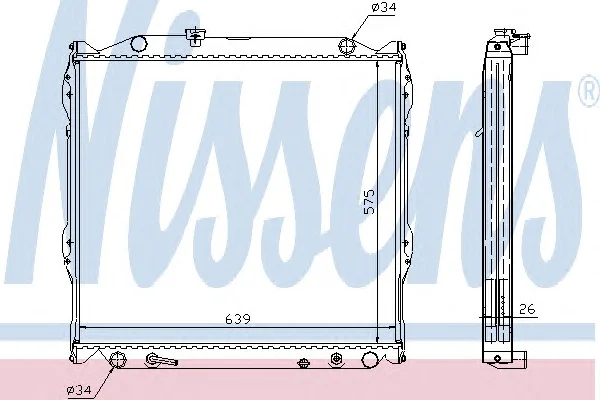 64755A NISSENS Радиатор охлаждения двигателя (фото 1)