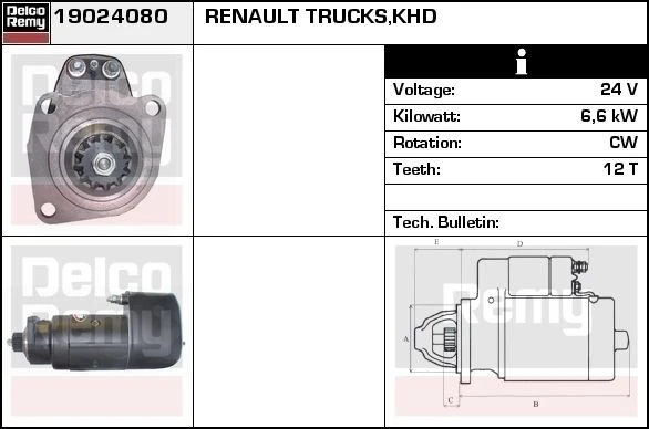 19024080 DELCO REMY Стартер (фото 12)