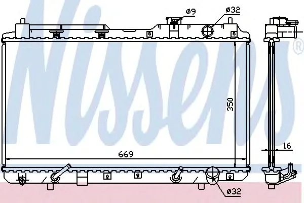 68102A NISSENS Радиатор охлаждения двигателя (фото 1)