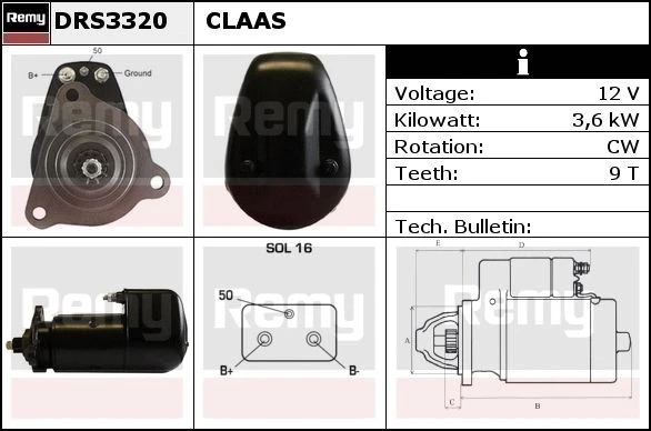 DRS3320 DELCO REMY Стартер (фото 1)