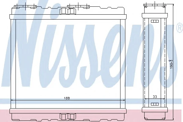 72200 NISSENS Радиатор отопителя салона (фото 1)