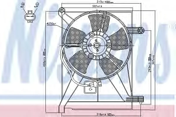 85351 NISSENS Вентилятор охлаждения радиатора (фото 1)