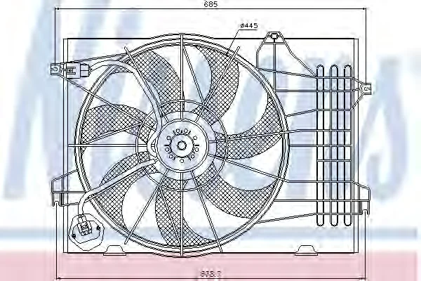 85367 NISSENS Вентилятор охлаждения радиатора (фото 1)