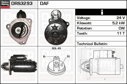DRS3293 DELCO REMY Стартер (фото 2)
