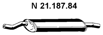 21.187.84 EBERSPÄCHER Глушитель выхлопных газов средний/конечный/задняя банка (фото 1)