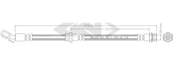 39756 GKN SPIDAN/LOEBRO Тормозной шланг (фото 1)
